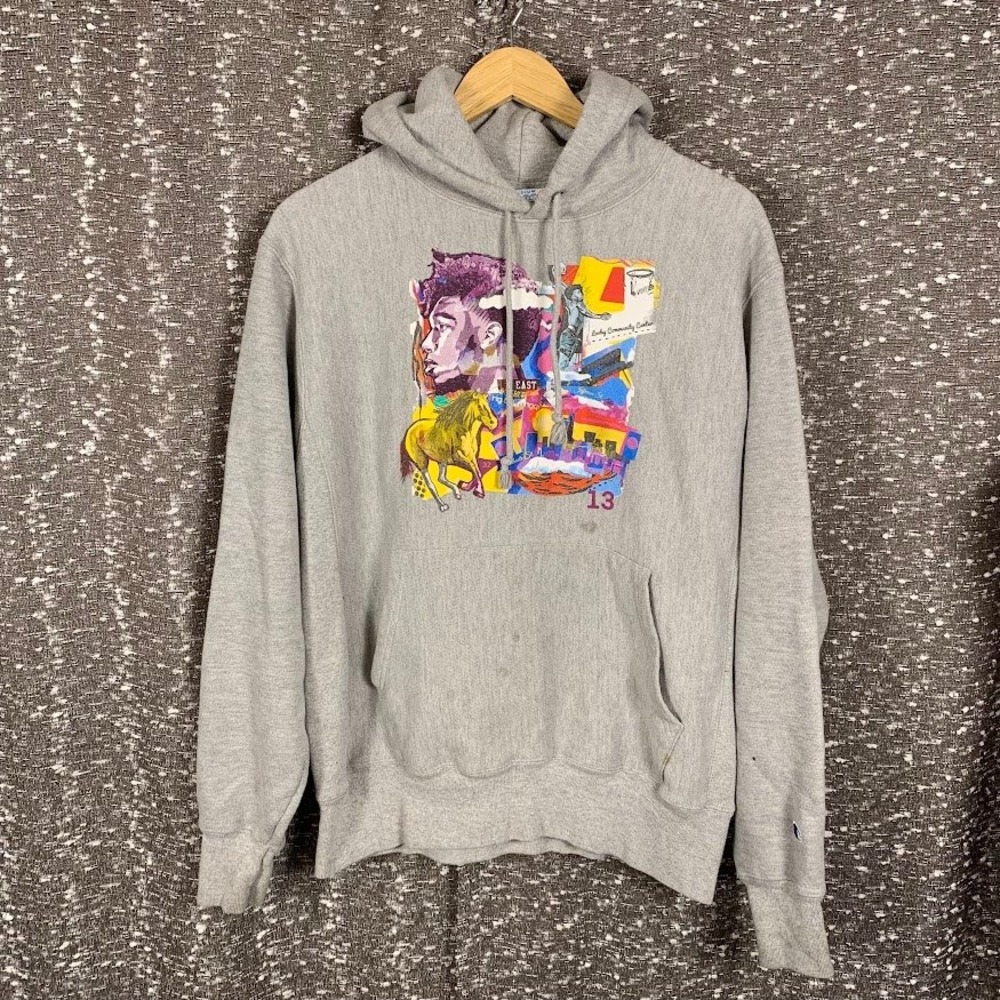 Champion Reverse Weave Graphic Hoodie Nashville Looby Community Center Size M